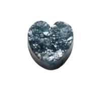 Gems For Jewels 5.2mm Blue Rough Diamond Heart, Loose Flat Blue Heart Shape Diamond Cabochon For Jewelry - PAD17