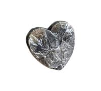 Gems For Jewels 5.2mm Grey Rough Diamond Heart, Raw Flat Grey Heart Shape Diamond Cabochon For Jewelry, 1 Pc - PAD16
