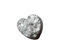 Gems For Jewels 5.3mm Grey Rough Diamond Heart, Raw Flat Grey Heart Shape Diamond Cabochon For Jewelry, 1 Pc - PAD14