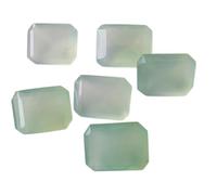 Gems For Jewels 6 Pcs Blue Chalcedony Emerald Cut, Rectangle Loose Blue Chalcedony Gemstones, 12x15mm - GS3145Z