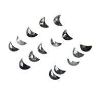 Gems For Jewels Black Salt and Pepper Half Crescent Moon Rose Cut Diamond Loose Cabochon, Calibrated Moon Shape Diamond for Jewelry (2 Pieces, 5 mm) - PDD898