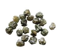 Gems For Jewels Green Raw Diamond, Loose Raw Uncut Green Diamond Perfect for Bezel Setting, 4-4.5mm 5 Pieces - PPKJ223