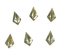 Gems For Jewels Light Yellow Kite Shaped Diamond, 0.14 Cts Shield/Table Cut 6x3mm Flat Back Faceted Yellow Diamond for Wedding Rings/Pendant - PDD895
