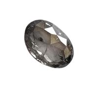 Gems For Jewels Salt And Pepper Diamond, CONFLICT FREE 4x6mm, 0.4 Ct Oval Shaped Brilliant Cut Faceted Clear Black Diamond For Jewelry - PDD984