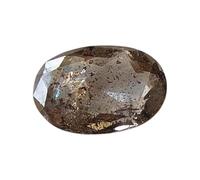 Gems For Jewels Salt And Pepper Diamond, CONFLICT FREE 5.8x3.9mm, 0.32 Ct Oval Shaped Brilliant Cut Faceted Clear Black Diamond For Jewelry - PDD977