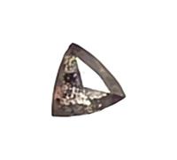 Gems For Jewels Salt And Pepper Trillion Diamond, CONFLICT FREE 2.9mm, 0.07Ct Triangle Shaped Flat Back Cabochon Faceted Diamond For Ring - PAD20Z