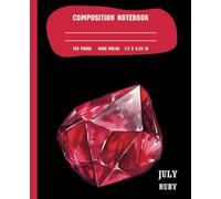 Gems of Inspiration: Birthstone Themed Composition Notebook: July Ruby