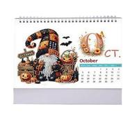 Gems Painting Desk Calendar - Monthly Desk Planner with Painting | Fun Cartoon Decor for Monthly Class Organization, Family, Table, School and Work