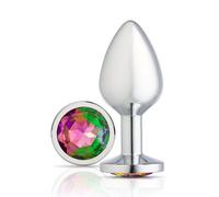 Gems Silver Chromed Anal Plug - Medium