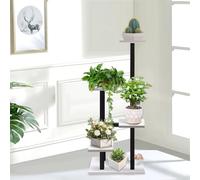 Gemsaya 5 Tier Plant Stands, 84cm Large Metal Plant Stand, Corner Tiered Tall Flower Holders, Pot Stand Indoor for Multiple Plants, White Modern Flower Shelf Display Rack for Garden Balcony Office