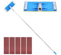 Gemsaya 88 Inch Drywall Pole Sander with 15pcs Sanding Sheet (60, 100, 180, 240, 320 Grit), Manual Hand Wall Sander with Extension Pole, Drywall Sanding Tool for Wall Ceiling Cleaning Polishing