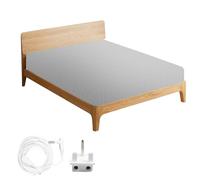 Gemsaya Grounding Bed Sheet, Grey Grounding Mat Earthing UK with 90% Organic Cotton + 10% Pure Silver Fiber, Natural Wellness and Healthy Earth Energy Mat Sheet, 203 x 153 cm