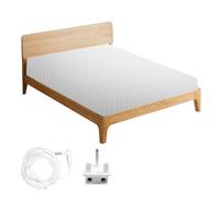 Gemsaya Grounding Bed Sheet, Grounding Mat Earthing UK with 90% Organic Cotton + 10% Pure Silver Fiber, Natural Wellness and Healthy Earth Energy Mat Sheet (White, King)