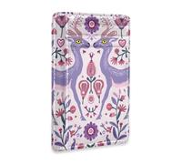Gemsbok Traditional Mexican Folk Art leather wallet women slim With ID Window RFID Blocking money clip with card holder for Men and Women