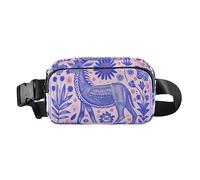 Gemsbok Traditional Mexican Folk Art Motifs Fashion Fanny Waist Pack for Men Women Multipurpose Crossbody Sport Bag with Adjustable Strap for Workout Running Hiking