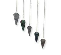 GEMSCITE 5pcs Ruby Zosite Gemstone Pendulum Fashion Powerful Meditation Psychic Success Gift FengShui Health Wealth Reiki Radiesthesia Energy Wellness Crystal Healing Metaphysical