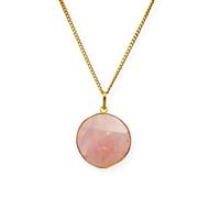GEMSCITE Crystal Quartz Star of David Pendant with a 24 inch Chain & Cotton/Leather Cord + Pouch, 1.25 inch, Stone, Agate
