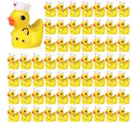 Gemscream 100 Pcs Nurses W ifts Bulk Mini Resin Duck Tiny Ducks Statues with Nurse Hat Stethoscope Miniature Figurine Resin Animals Nurses Day Gifts