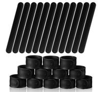 Gemscream 12 Pcs Silicone Slap Bracelets DIY Slap Bands Party Favors Bulk Blank Soft Wristband Wrist Snap Band for Craft Project DIY Painting Birthday Party Halloween Christmas, 8.5 x 1 inches,