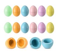 Gemscream 12 Set Easter Magnetic Wooden Eggs Fillable Hollow Wood Eggs 2.4 x 1.8 Inches Easter Basket Stuffers for Holiday Hunt Party Supplies Decor Craft(Pastel Color)