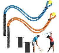 Gemscream 2 Pieces Golf Rope Swing Trainer Set, Golf Swing Training Aid, Refine Mechanics, Improve Speed, Build Explosive Power, Gifts Warm-up Practice Equipment for Golfers of All Levels