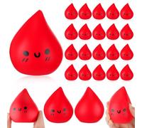 Gemscream 20 Pcs Phlebotomist Week Gifts Blood Drop Stress Ball Phlebotomy Inspirational Stress Ball Bulk Thank You Gifts for Nurse Coworkers Nursing Staff Student Medical Assistant