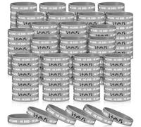 Gemscream 400 Pcs Christian Religious Bracelet He Came Died Arose Ascended Coming Back Wristbands Witness Bracelet Gospel Message Jesus Christian Wristbands Easter Gifts