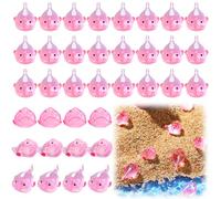 Gemscream 50 Pcs Mini Resin Figures Small Miniature Blobfish Cute Tiny Fish Resin Figurines Aquarium Ornaments for Home and Garden(Ordinary)