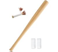 Gemscream Fungo Bat Baseball 36 Inch Wooden Baseball Training Bat with 2 Pcs White Grip Tape for Sports Training Self Defense DIY Craft Projects Gift
