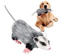 Gemscream Realistic Opossum Plush Squeaky Toy for All Dogs Stuffed Animal Interactive Dog Toy for Cuddling Playing Puppy Teething Chewing Interactive to Keep Them Busy Best Birthday Gift