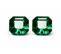 Gemsgrowth Natural Garnet Square Cut Green 16.00 Ct CERTIFIED Loose Gemstone Perfect Pair