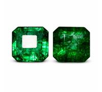Gemsgrowth Natural Green Colombian Emerald Square Cut 21.7 Ct Pair CERTIFIED Loose Gemstone