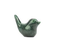 gemshan Birds Statue Green Natural Jade Hand Carved Small Art Animal Figurine Home Decor Modern Style for Decorative Ornaments for Living Room, Bedroom, Office Desktop, Cabinets