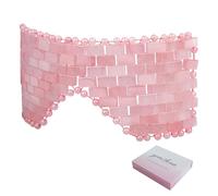gemshan Rose Quartz Eye Mask for Face 100% Natural Jade Cooling Mask for Eliminate Wrinkles Puffiness Headache and Migraine Relief Mask