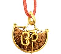 GemsOnClick Original One Mukhi 1 Faced Nepail Rudraksha Beads Pendants Spiritual Panch Dhatu Bead Chakra Healing Locket