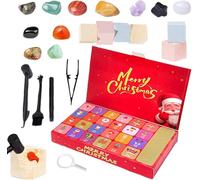 Gemstone Advent Calendar 2025, Advent Calendar for Kids with 24 Gemstones, Christmas Countdown Calendars Enthusiasts Rock Collection, Geology Rock Learning Enthusiasts Gifts for Kids Adult