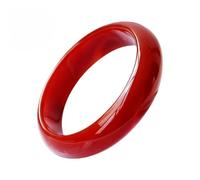 Gemstone Bangles for Women, Genuine TranslucentRed Agate, Gift Wife on Valentine's Day