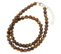 Gemstone Bead Chokers Necklaces For Women Men Handmade Natural Stones Beads Necklace Healing Crystals Strand Reiki Yoga Jewelry Gifts With Card Tiger Eye