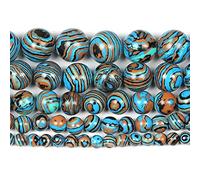 Gemstone Beads, Blue Malachite Round Loose for Jewelry Making Needlework DIY Bracelet Strand(10mm About 38 pcs)