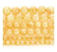 Gemstone Beads, Citrine Quartz Round Loose for Jewelry Making Needlework Bracelet DIY(10mm About 38 pcs)