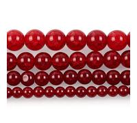 Gemstone Beads, Crimson Burst Flower Stone Round Loose for Jewelry Making Needlework DIY Bracelet Strand(10mm About 38 pcs)