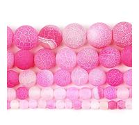 Gemstone Beads, Frosted Rose Red Weathered Round Loose for Jewelry Making Needlework Bracelet DIY(10mm About 38 pcs)