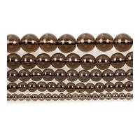 Gemstone Beads, Glossy Brown Transparent Stone Round Loose for Jewelry Making Needlework DIY Bracelet Strand(10mm About 38 pcs)