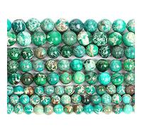 Gemstone Beads, Green Emperor Stone Loose for Jewelry Making Needlework DIY Bracelet Strand(10mm About 38 pcs)