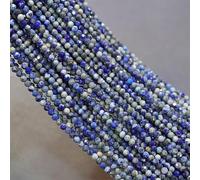 Gemstone Beads, Natural Faceted Stone for Jewelry Making Round Loose DIY Charms Bracelet Earrings(2mm About 185pcs)