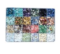 Gemstone Beads Natural Irregular Shaped Stone Chips Crystal Energy Healing Power for Jewelry Making(24 Materials-1)