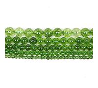 Gemstone Beads, Olive Green Charm Round Loose for Jewelry Making Needlework Bracelet DIY Strand(10mm About 38 pcs)