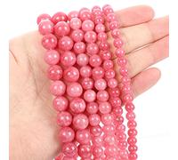 Gemstone Beads, Rhodochrosite Round Loose Spacer Bead for Jewelry Making DIY Accessories(10mm)