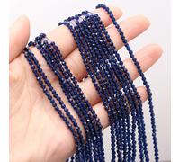Gemstone Beads, Small Section Bead Blue Spinels Loose for Jewelry Making DIY Bracelet Necklace Accessories(Deep Blue)