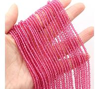 Gemstone Beads, Small Section Bead Blue Spinels Loose for Jewelry Making DIY Bracelet Necklace Accessories(Pink)